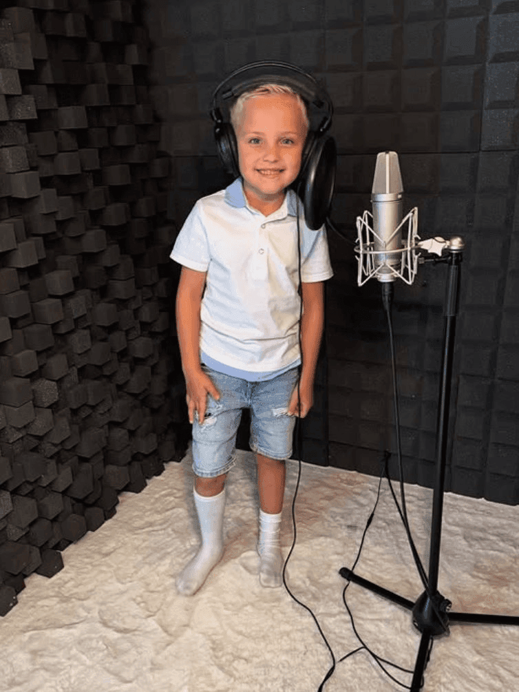 Kids at G Studio Dubai — recording session