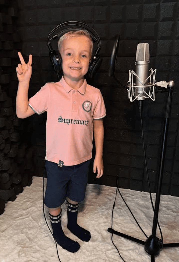 Kids at G Studio Dubai — recording session