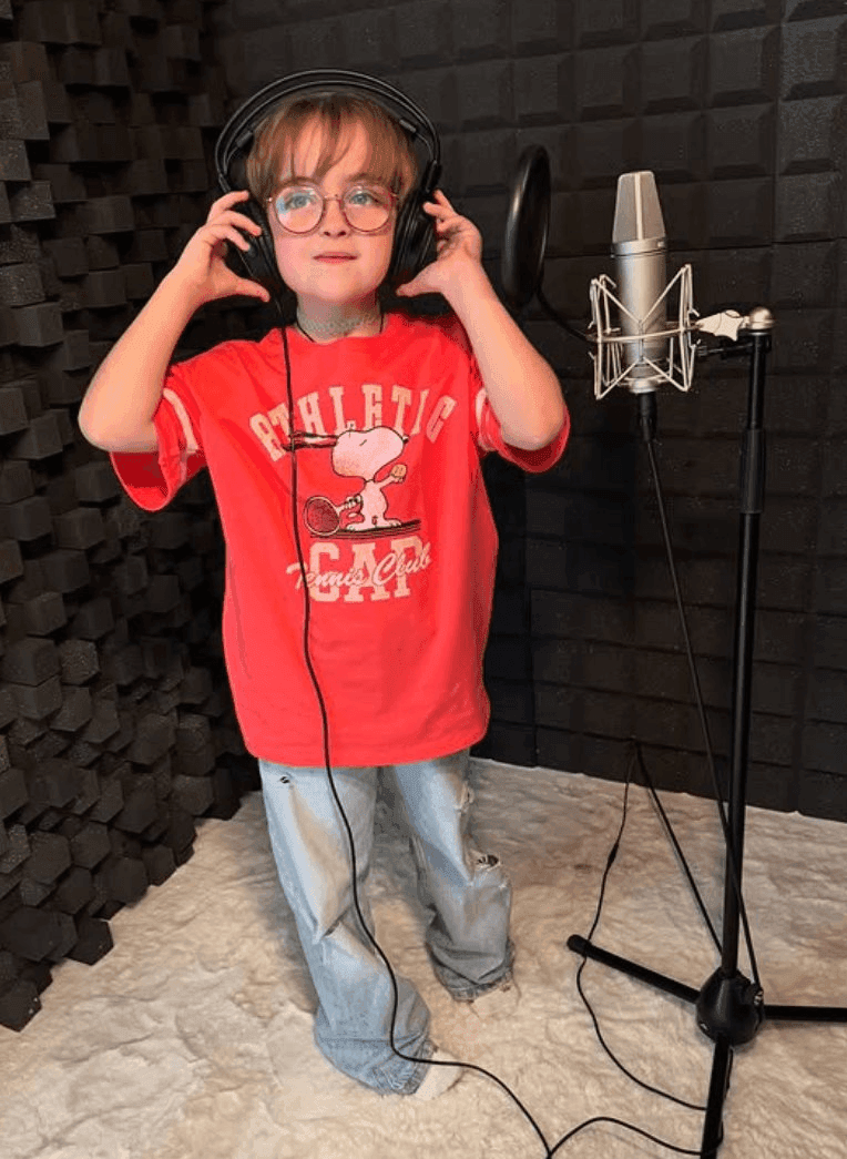 Kids at G Studio Dubai — recording session